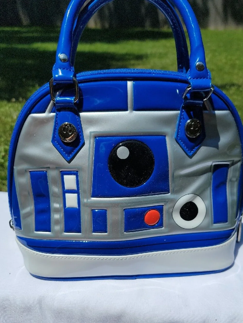 Star Wars R2-D2 Inspired Blue and Gray Dome Bag PurseTote